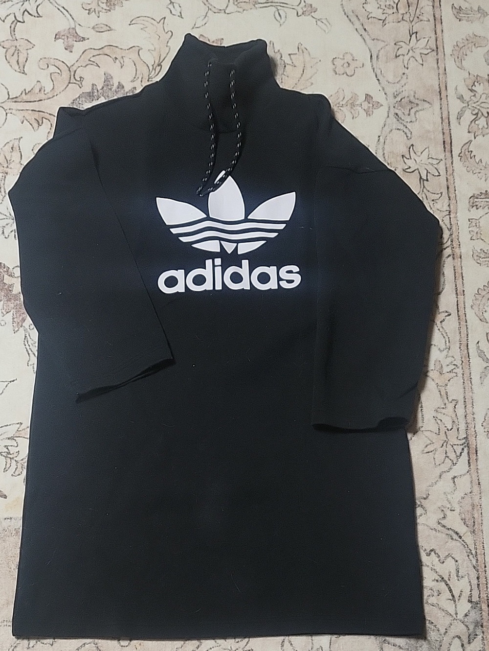 adidas Black Cowl Neck Logo Sweater